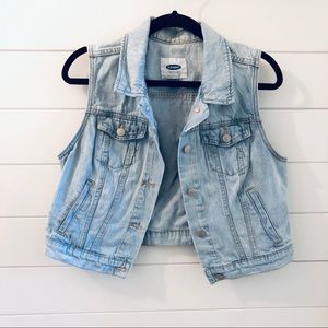 Old Navy Distressed Denim Vest